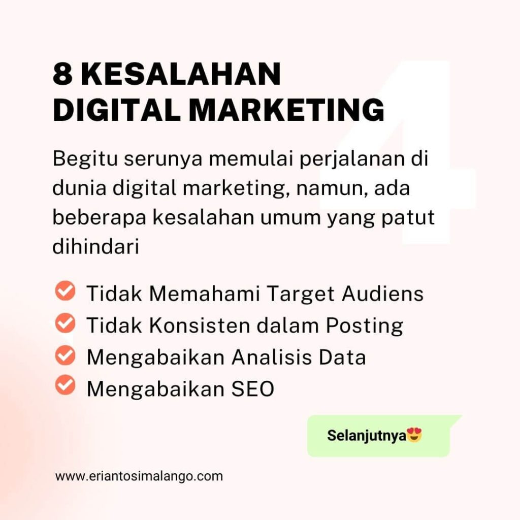 kesalahan umum digital marketing pemula